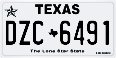 TX license plate DZC6491