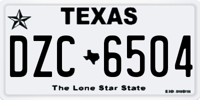 TX license plate DZC6504