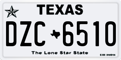 TX license plate DZC6510