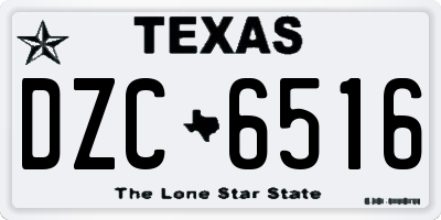 TX license plate DZC6516