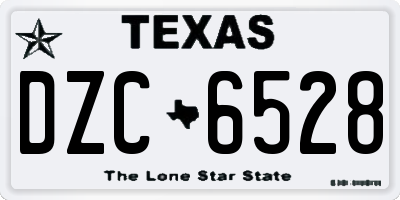 TX license plate DZC6528