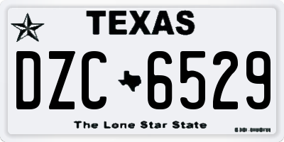 TX license plate DZC6529