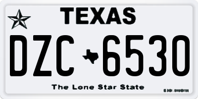 TX license plate DZC6530