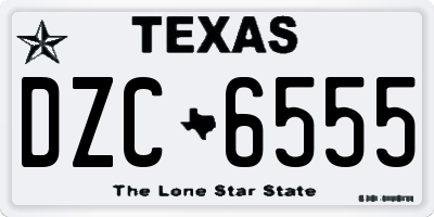 TX license plate DZC6555