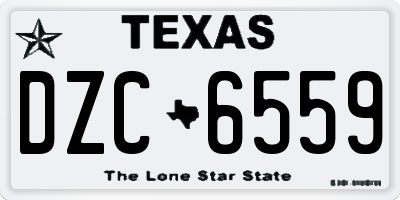 TX license plate DZC6559