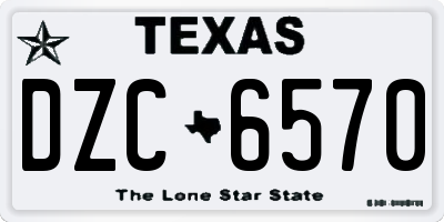 TX license plate DZC6570