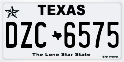 TX license plate DZC6575