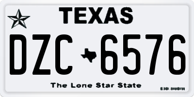 TX license plate DZC6576