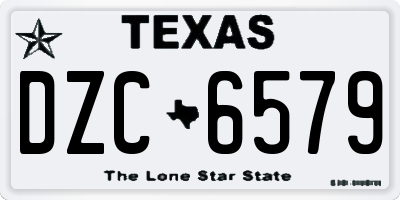 TX license plate DZC6579