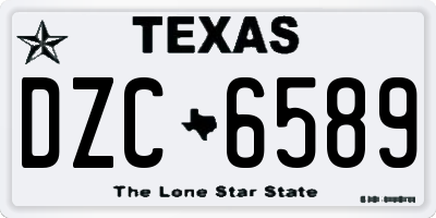 TX license plate DZC6589