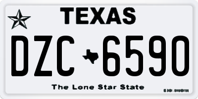 TX license plate DZC6590