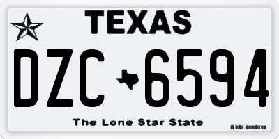 TX license plate DZC6594