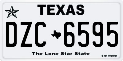 TX license plate DZC6595