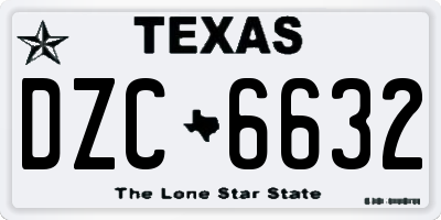 TX license plate DZC6632