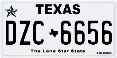TX license plate DZC6656