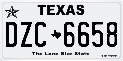 TX license plate DZC6658