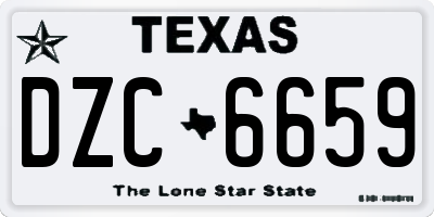 TX license plate DZC6659