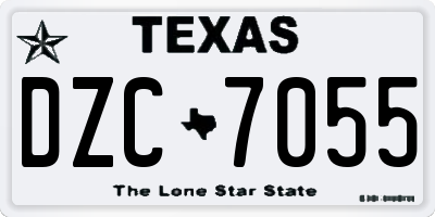 TX license plate DZC7055