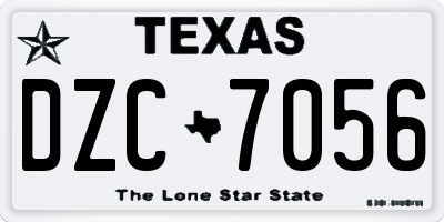 TX license plate DZC7056