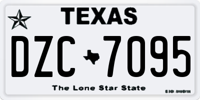 TX license plate DZC7095