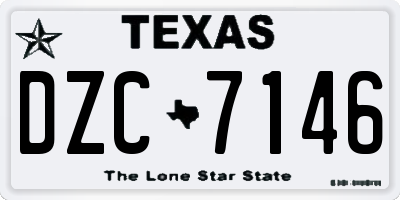 TX license plate DZC7146