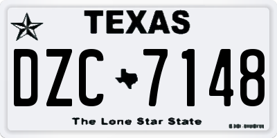 TX license plate DZC7148