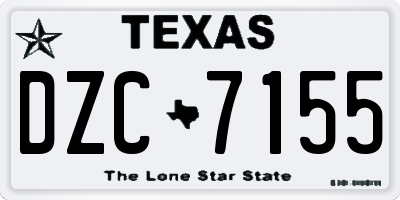 TX license plate DZC7155