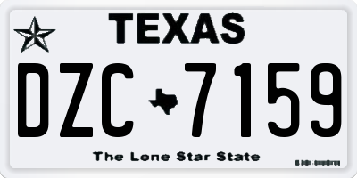TX license plate DZC7159
