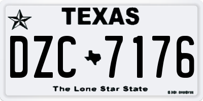 TX license plate DZC7176
