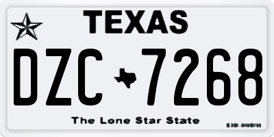 TX license plate DZC7268