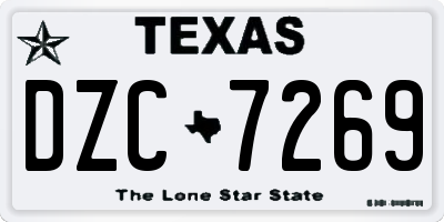 TX license plate DZC7269
