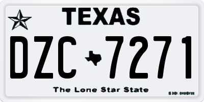 TX license plate DZC7271
