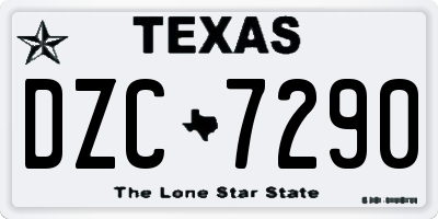 TX license plate DZC7290