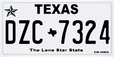 TX license plate DZC7324