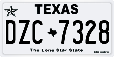 TX license plate DZC7328