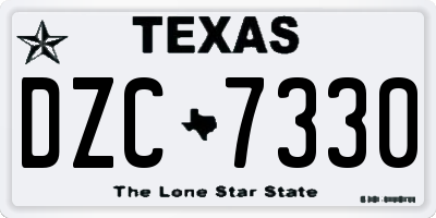 TX license plate DZC7330
