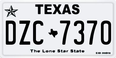 TX license plate DZC7370