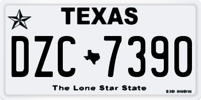 TX license plate DZC7390
