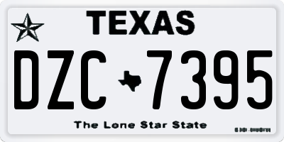 TX license plate DZC7395