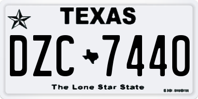 TX license plate DZC7440