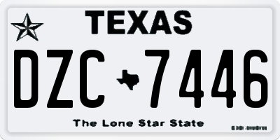 TX license plate DZC7446