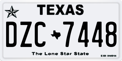 TX license plate DZC7448