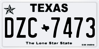 TX license plate DZC7473