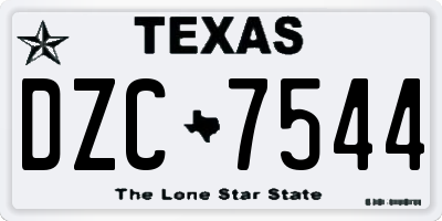 TX license plate DZC7544