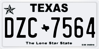 TX license plate DZC7564