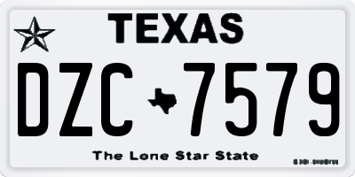 TX license plate DZC7579
