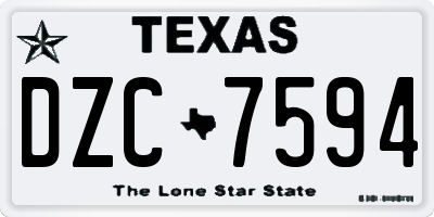 TX license plate DZC7594