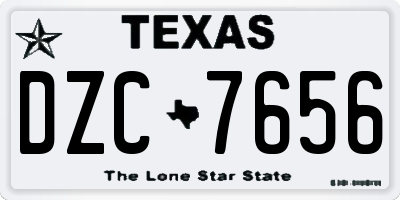 TX license plate DZC7656
