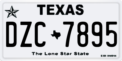 TX license plate DZC7895