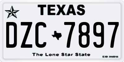 TX license plate DZC7897